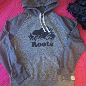 Roots Gray Hoodie with Black Logo